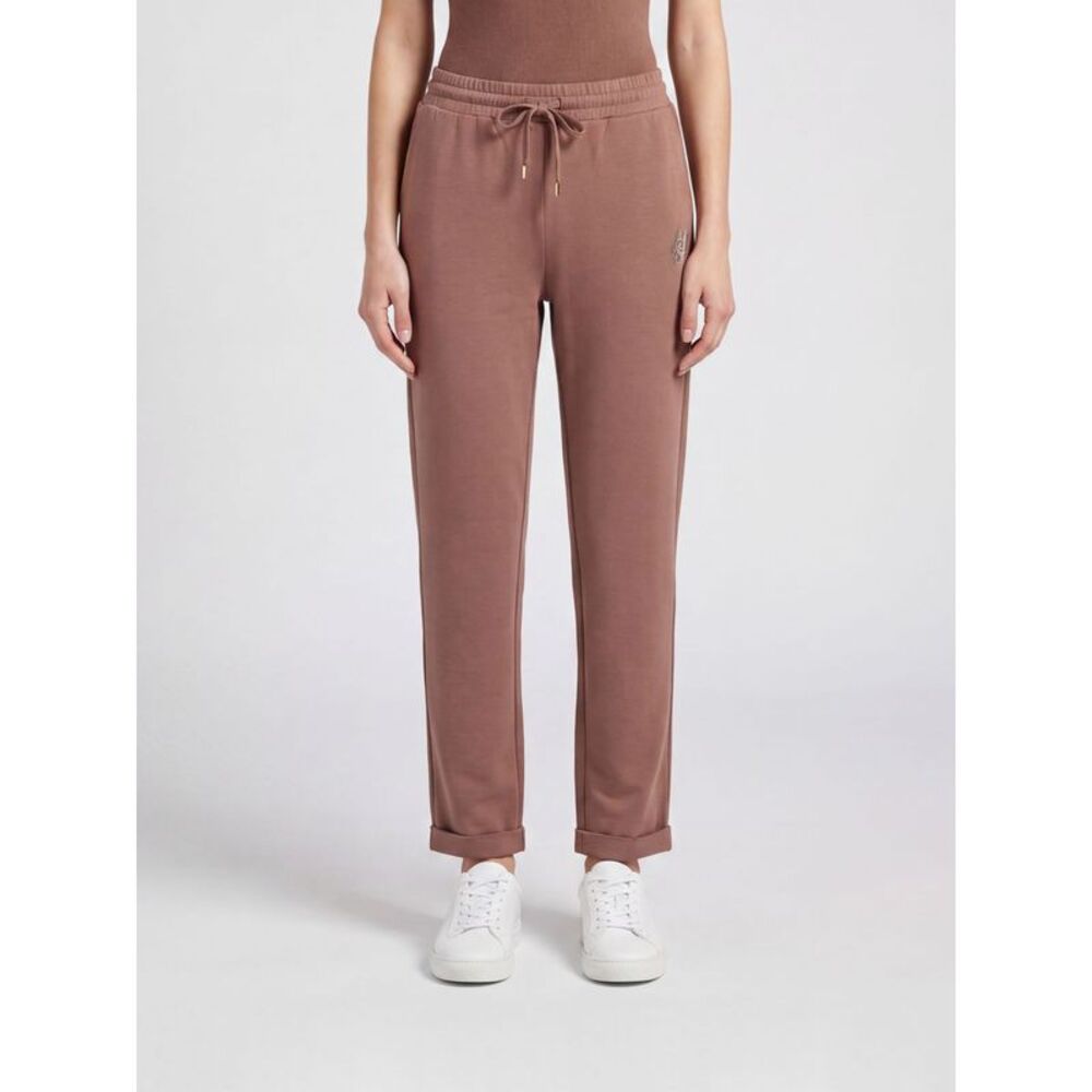 Liu Jo Jersey Jogging Bottoms With Rhinestone Logo And Elastic Waist